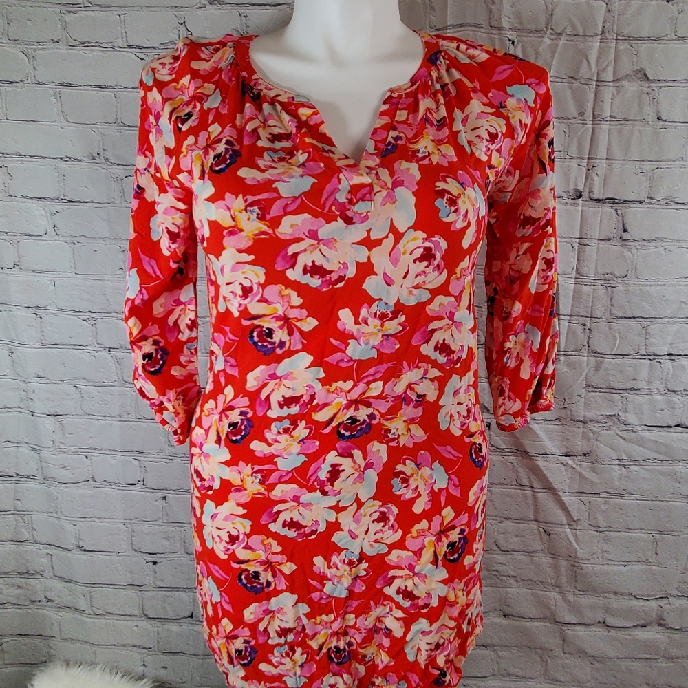 Pioneer Woman Floral Red and Pink Dress